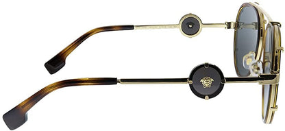 Versace VE 2232 147087 Havana Metal Sunglasses Grey Lens