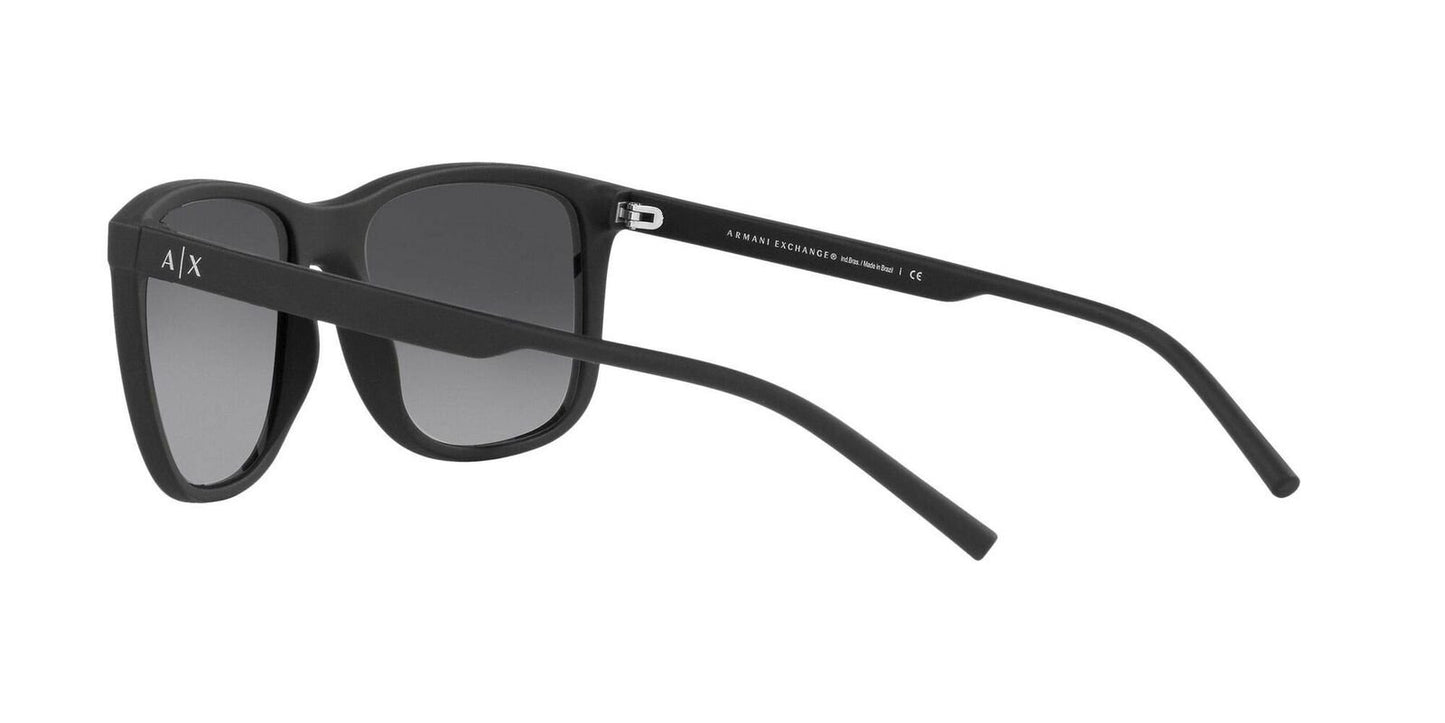 A|X ARMANI EXCHANGE Men's AX4070S 80788G Square Sunglasses, Matte Black/Grey Gradient