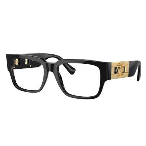 Versace ICONIC VE3350 GB1 53mm Black Plastic Square Eyeglasses