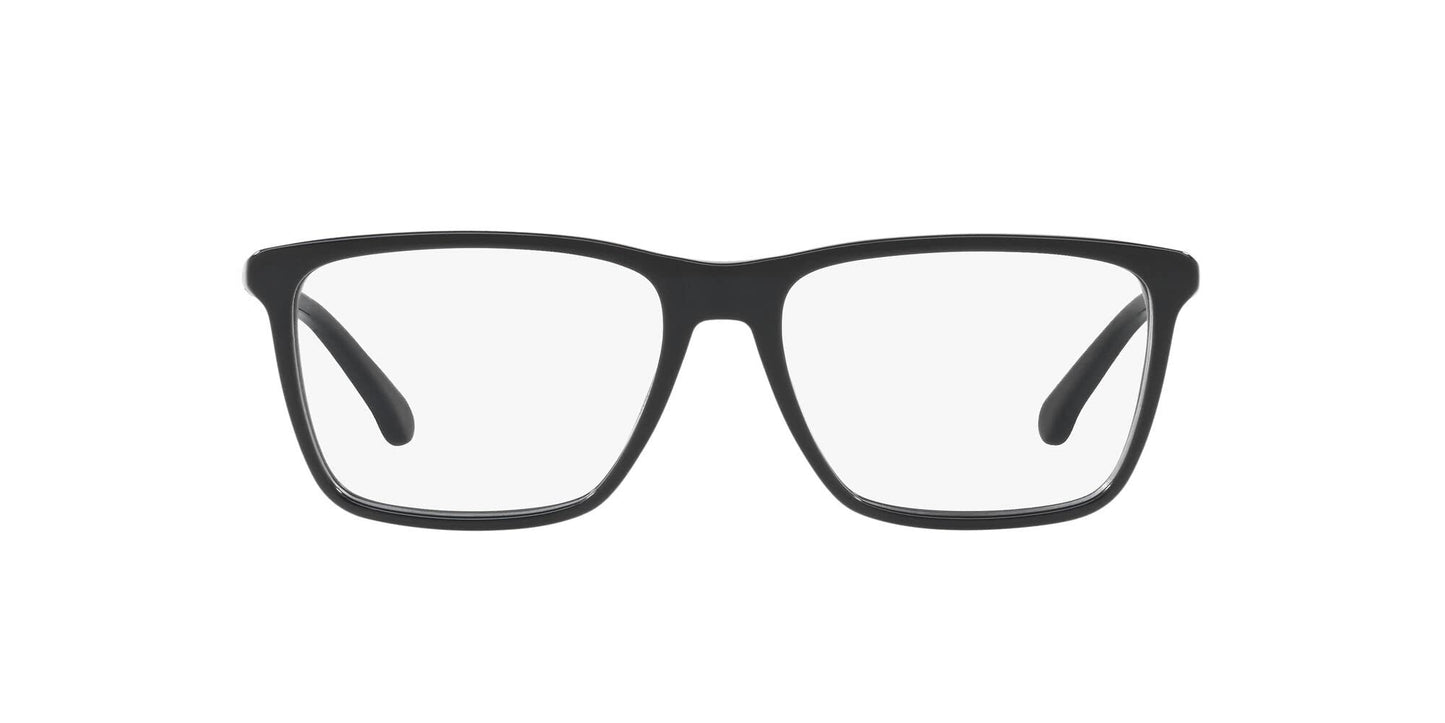 Brooks Brothers Men's BB2037 6000 57mm Square Eyewear Frames, Black/Demo Lens,