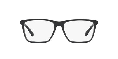 Brooks Brothers Men's BB2037 6000 57mm Square Eyewear Frames, Black/Demo Lens,