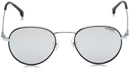 Carrera 216/G/S Round Sunglasses, Palladium Black/Silver Mirrored, 51mm, 20mm