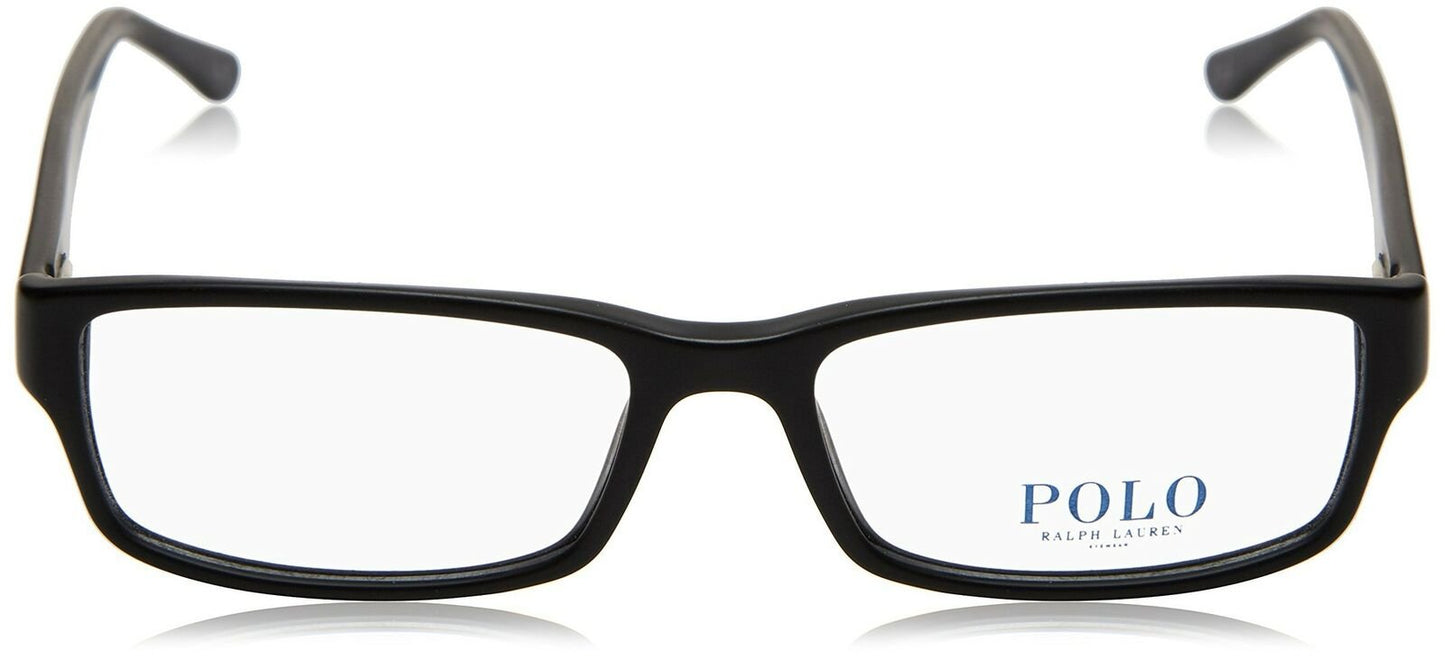 Polo Men's PH2065 5284 Matte Black Rectangle Eyeglasses 54mm