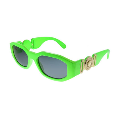 Versace VE 4361 5319/87 Green Fluo Plastic Geometric Sunglasses Grey Lens