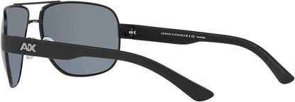 A|X Armani Exchange Men's AX2012S 606381 Satin Black Polarized Sunglasses