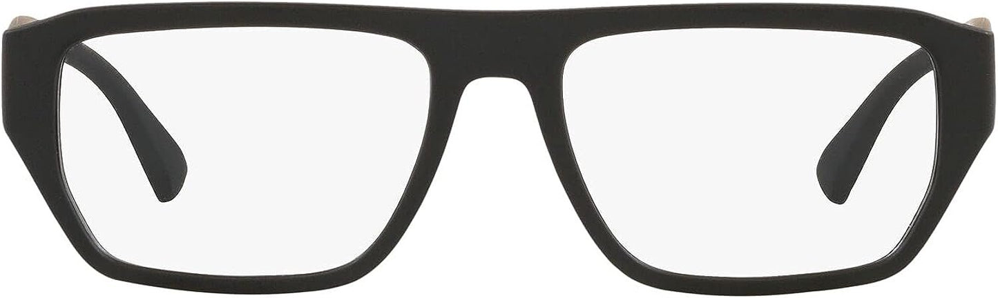 A|X ARMANI EXCHANGE Men's AX3087 8078 54mm Eyewear Frames, Matte Black/Demo Lens