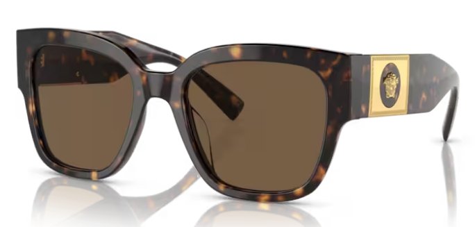 Versace VE 4437U 108/73 54mm Havana Square Sunglasses Brown Lens