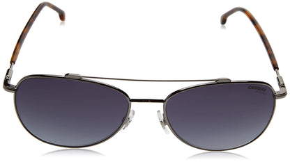 Carrera 224/S 6LB Pilot Sunglasses, Silver/Gray Shaded, 58mm, 17mm