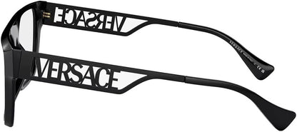 Versace VE 3326U 5380 Black Plastic Rectangle Eyeglasses 53mm