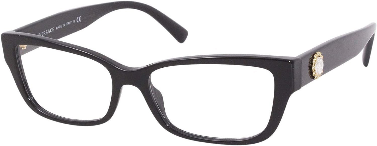 Versace VE3284B GB1 52mm Eyeglass Frame BLACK W/DEMO LENS