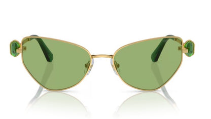 SWAROVSKI SK7003 4004/2 57mm Gold Dark Green Women's Sunglasses