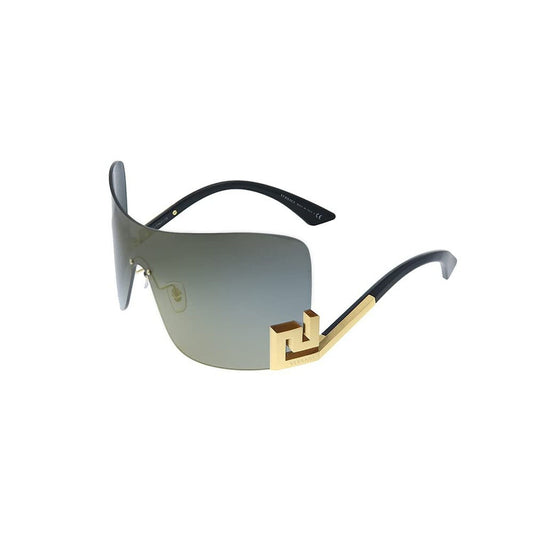 Versace VE 2240 10025A Mirror Gold Metal Shield Sunglasses Gold Mirror Lens