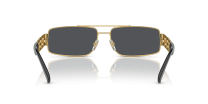 Versace 0VE2257 100287 60mm Man Sunglasses Gold Frame, Dark Grey Lenses