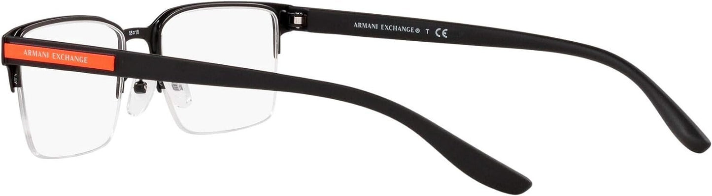 A｜X ARMANI EXCHANGE Men's AX1046 6000 55mm Rectangular Eyewear Frames