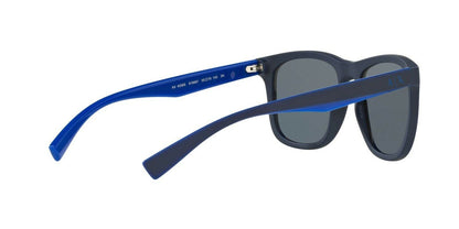 AX Armani Exchange mens Ax4058s Sunglasses, Matte Dark Blue/Grey, 55 mm