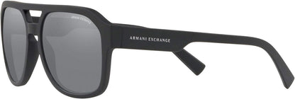 ARMANI EXCHANGE AX4074S 80786G 57mm Mt Black Lt Grey Mir Black Men's Sunglasses