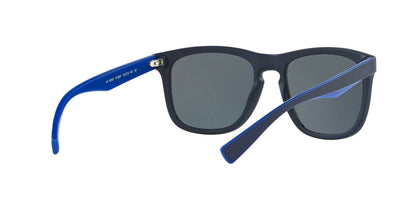 AX Armani Exchange mens Ax4058s Sunglasses, Matte Dark Blue/Grey, 55 mm