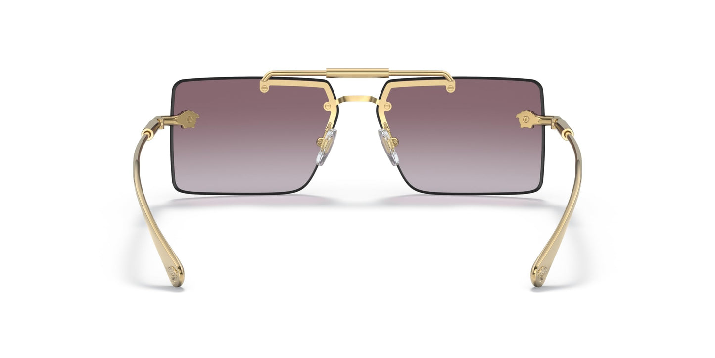 Versace 0VE2245 10028H Woman Sunglasses Gold Frame, Violet Gradient Lenses, 60MM