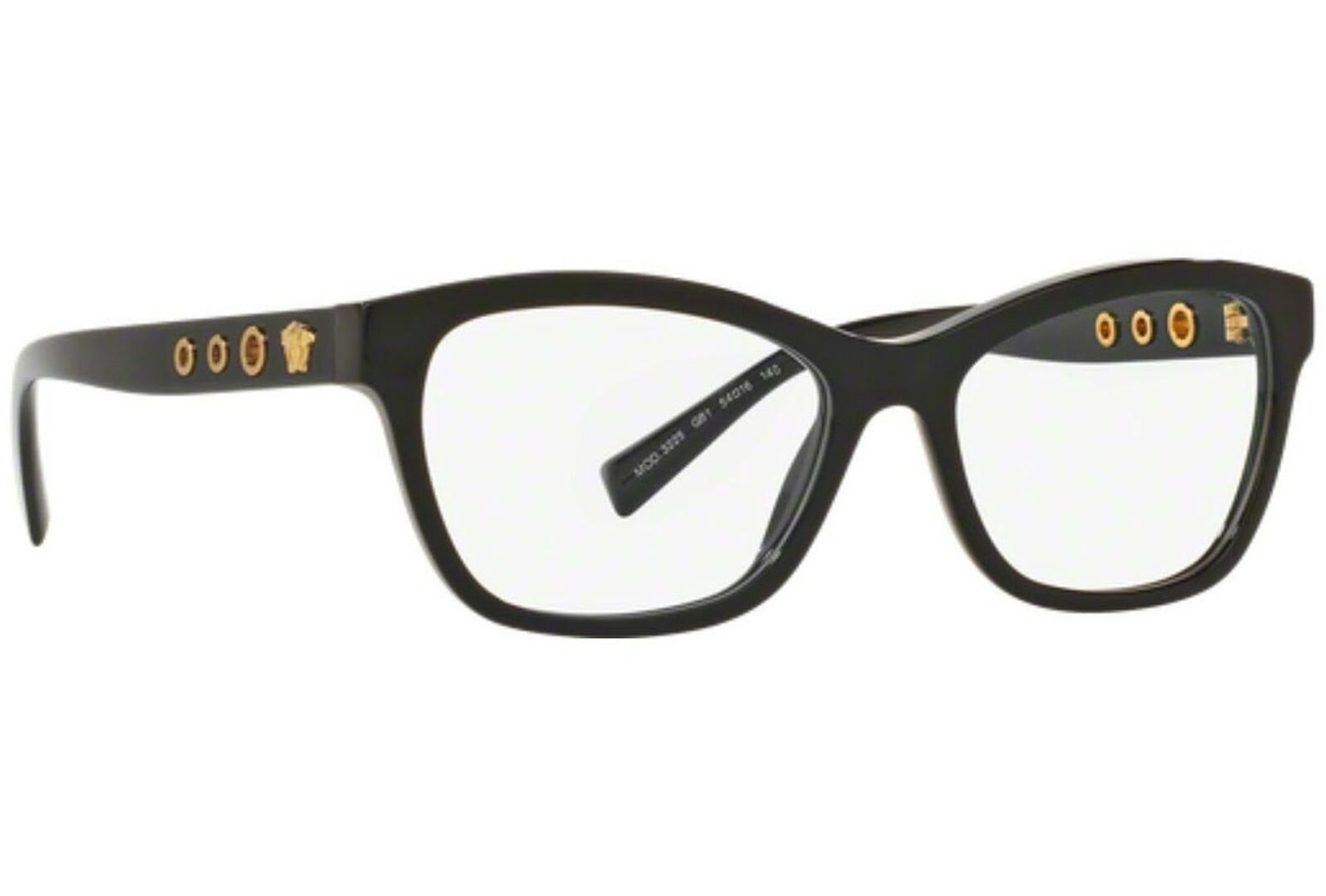 Versace VE3225 GB1-52 Black  Eyeglass Frames- 52mm Lens Diameter