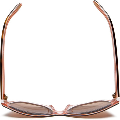 Ralph by Ralph Lauren Women's RA5128 Square Sunglasses, Shiny Havana On Orange Stripe/Gradient Brown, 55 mm