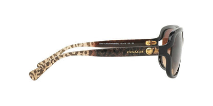 Coach HC8169 Woman Sunglasses, Black Lenses Injected Frame, 57mm