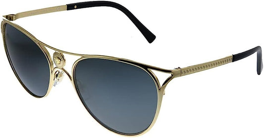 Versace VE 2237 100287 Gold Metal Cat-Eye Sunglasses Grey Lens