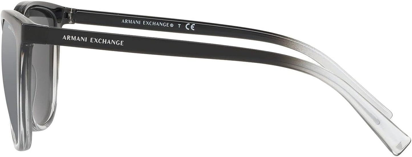 ARMANI EXCHANGE AX4077SF 82556G  56mm Black & Grey Rectangle Sunglasses