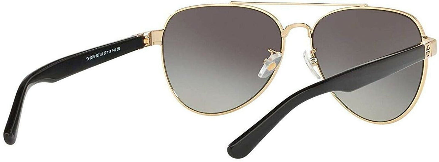 TORY BURCH TY6070 327111 GOLD AVIATOR SUNGLASSES 57MM