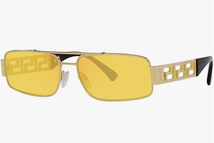 VERSACE VE2257 1002C9 60mm Gold Yellow Men's Sunglasses