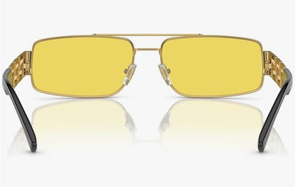 VERSACE VE2257 1002C9 60mm Gold Yellow Men's Sunglasses