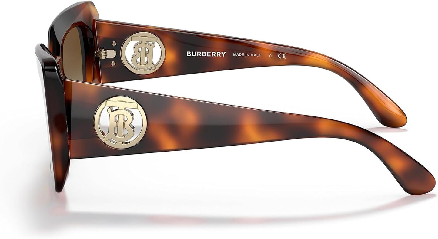 BURBERRY Daisy BE 4344 3316T5 Havana Square Sunglasses Brown Gradient Polarized Lens