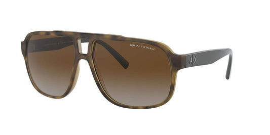 A|X ARMANI EXCHANGE Men's AX4104S Polarized Havana/Brown Gradient Sunglasses