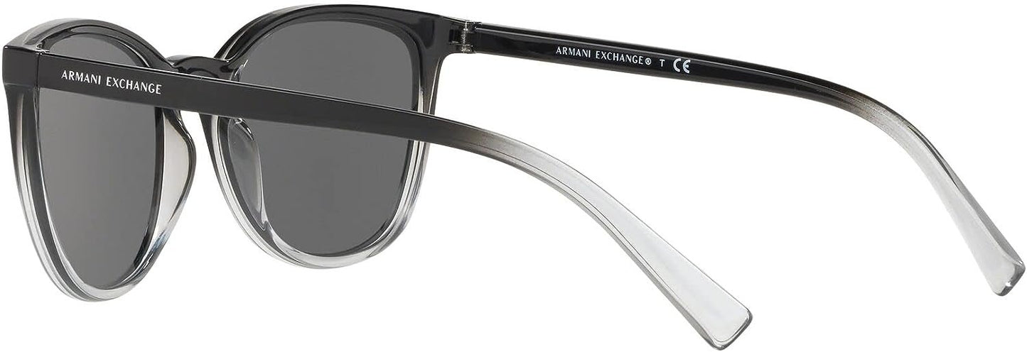 ARMANI EXCHANGE AX4077SF 82556G  56mm Black & Grey Rectangle Sunglasses