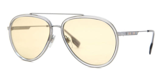 BURBERRY BE 3125 1003/8 59mm Oliver Gunmetal Light Yellow Sunglasses