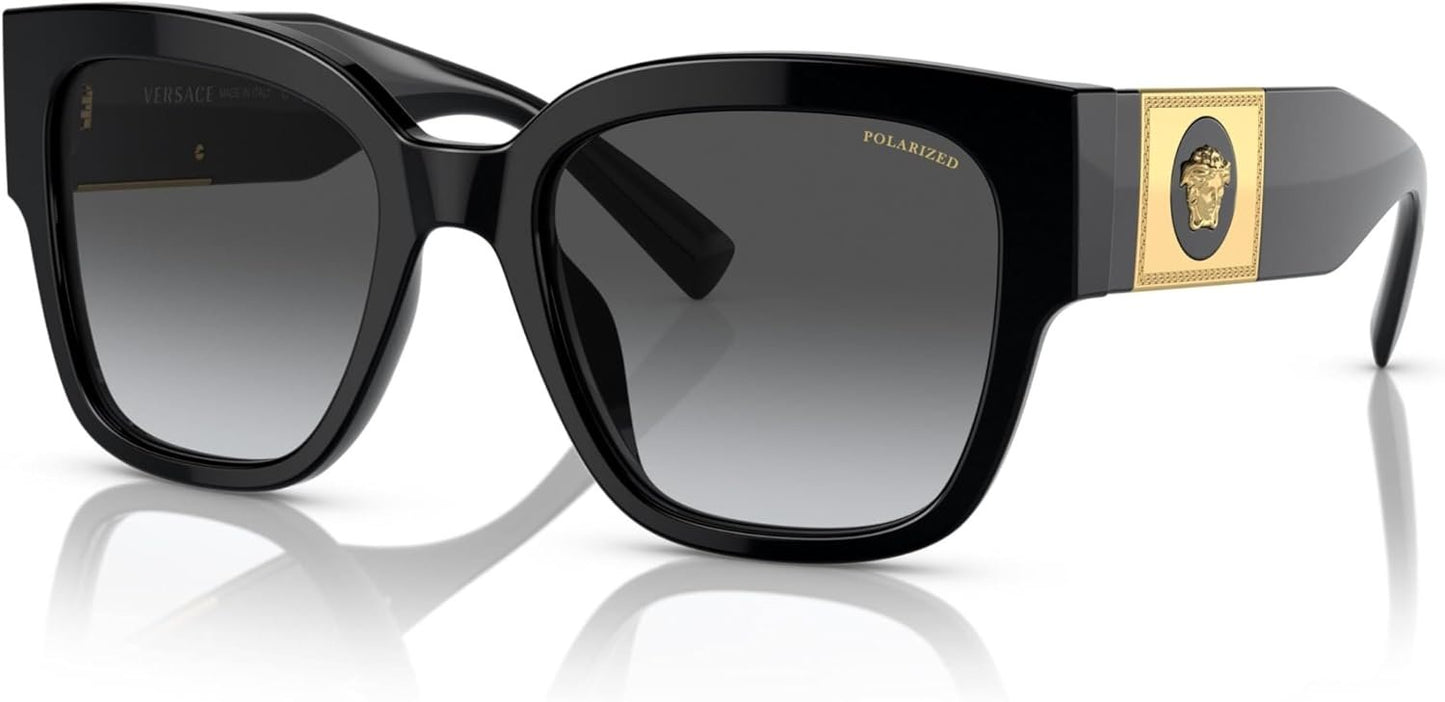 Versace VE 4437U GB1/T3 Black Polarized Sunglasses Grey Gradient Lens