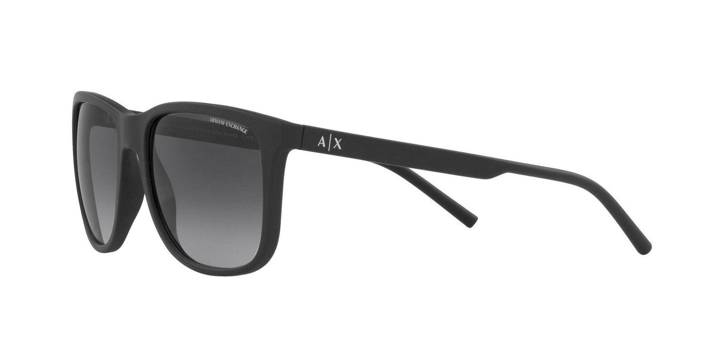 A|X ARMANI EXCHANGE Men's AX4070S 80788G Square Sunglasses, Matte Black/Grey Gradient