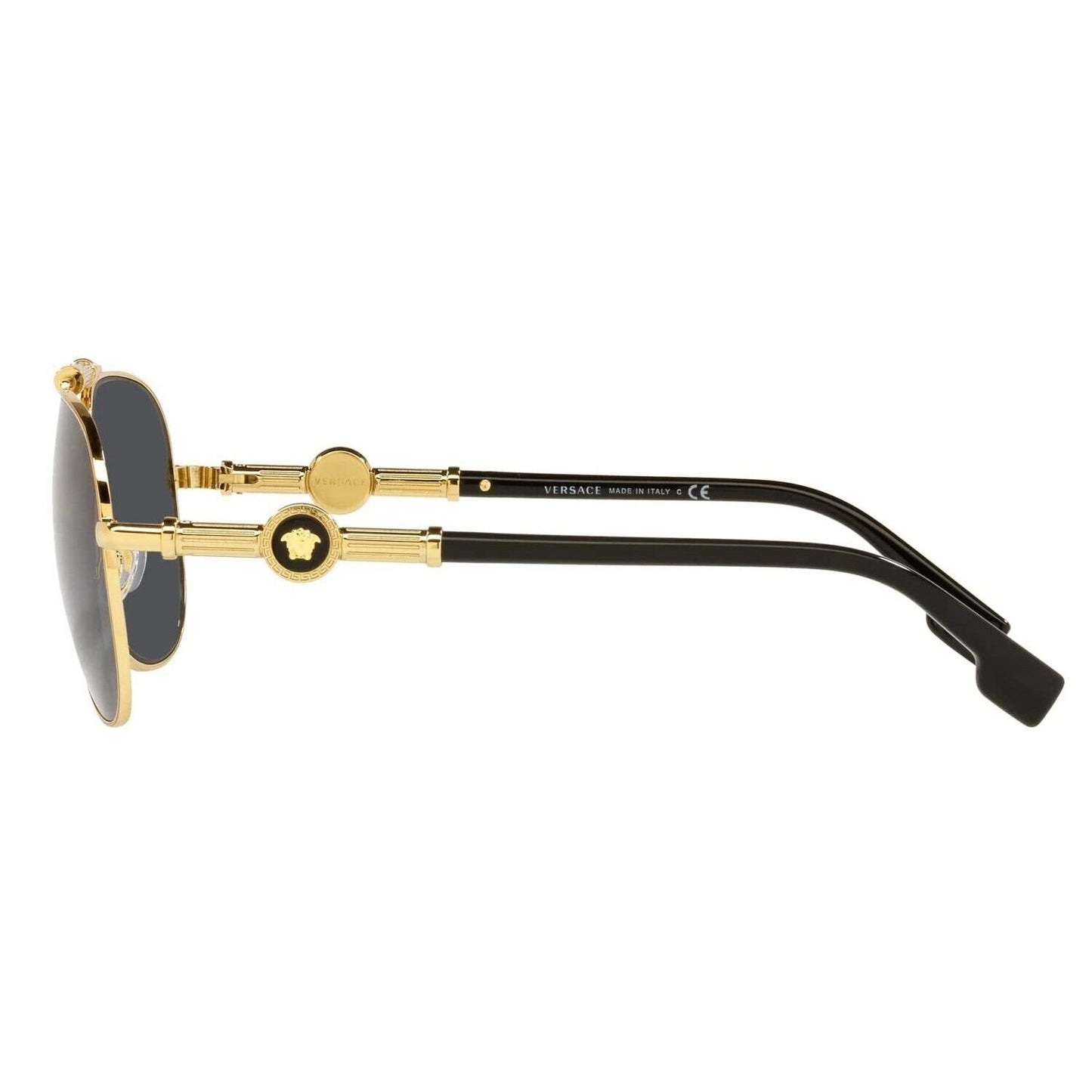 Versace Sunglasses Gold Frame, Dark Grey Lenses, VE 2236 1002/87 59MM