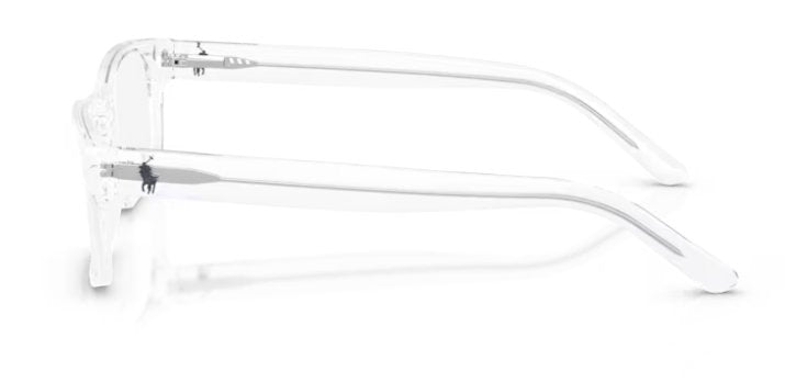 Polo Ralph Lauren Men's PH2117 5331 56mm Rectangular Eyewear Frames, Shiny Crystal/Demo Lens