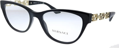 Versace VE 3292 GB1 52mm Black Plastic Round Eyeglasses