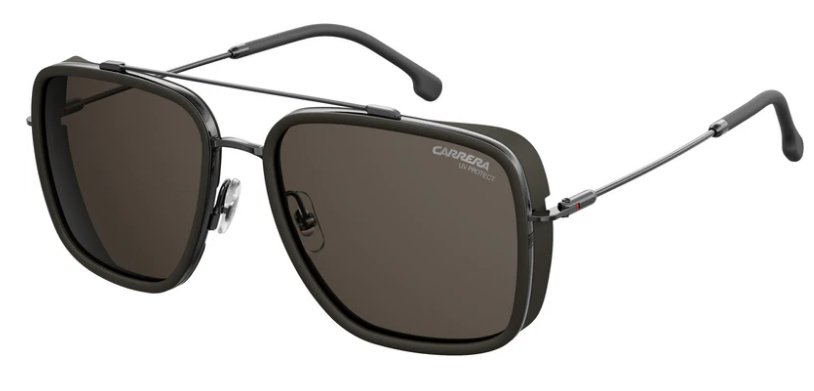 Carrera mens Carrera 207/S V81 Sunglasses, Dark Ruthenium Black/Grey
