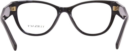 Versace VE3281B GB1 Black Demo Lens Women's Cat Eye Eyeglasses 53mm