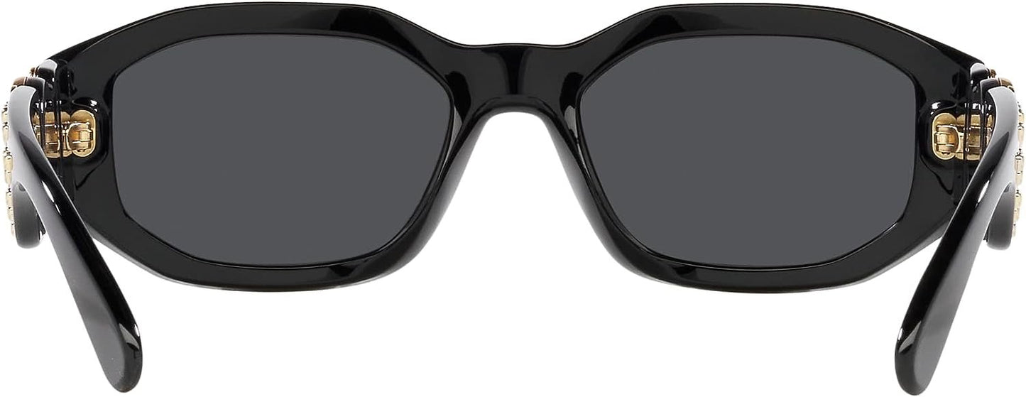 VERSACE VE4361 539787 Black Dark Grey 53 mm Unisex Sunglasses