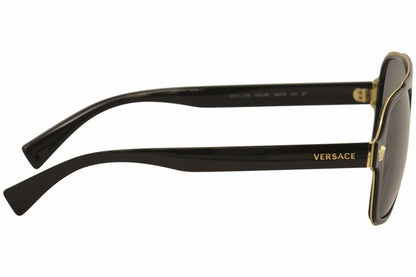 Versace Man Sunglasses, 0VE2199 100281 56mm Polarized Black Lenses Metal Frame,