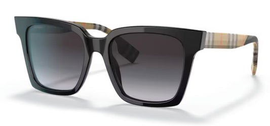 BURBERRY BE4335 39298G 53mm Maple Black Sunglasses