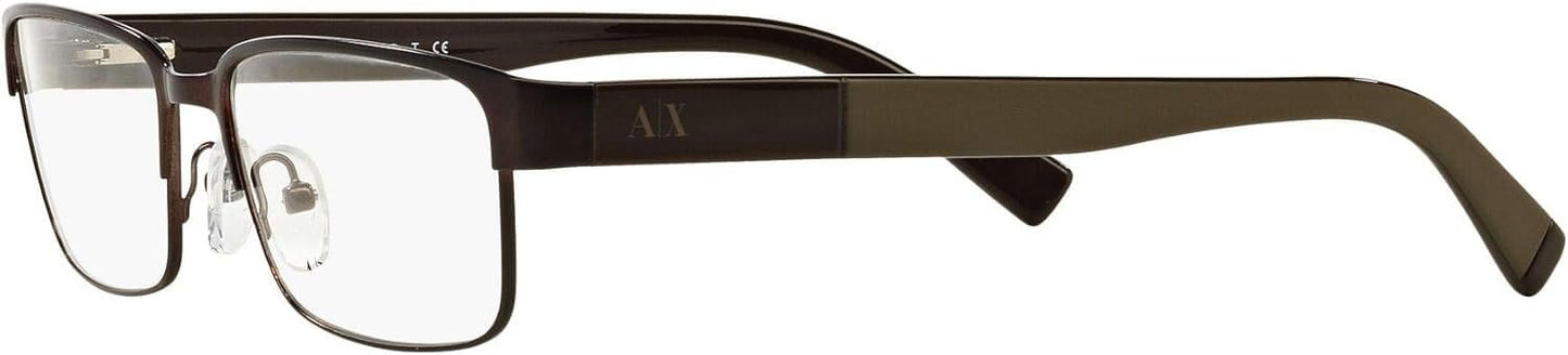 A｜X ARMANI EXCHANGE Men's Ax1017 6083 54mm Rectangular Eyewear Frames