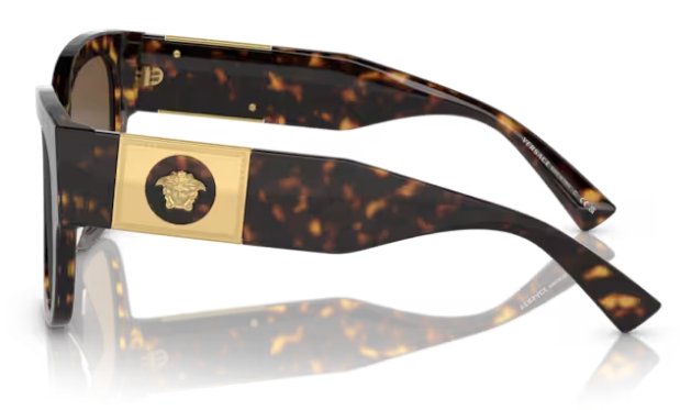 Versace VE 4437U 108/73 54mm Havana Square Sunglasses Brown Lens