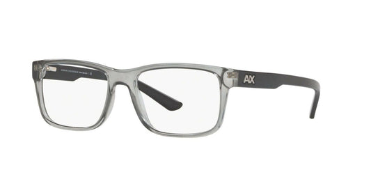 A|X Armani Exchange Men's AX3016 Square Transparent Eyeglass Frames 53mm