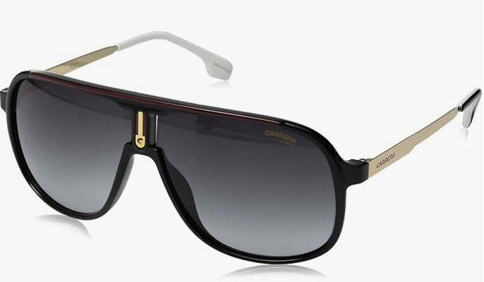 Carrera Pilot 1007/S 0807 62-10-140 Black Sunglasses