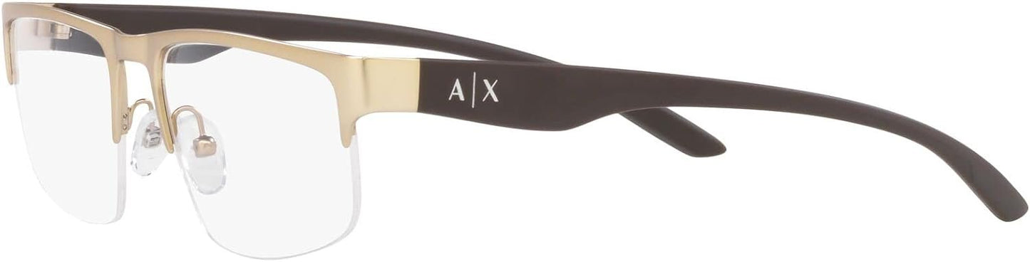 A｜X ARMANI EXCHANGE Men's Ax1054 6048 55mm Rectangular Eyewear Frames