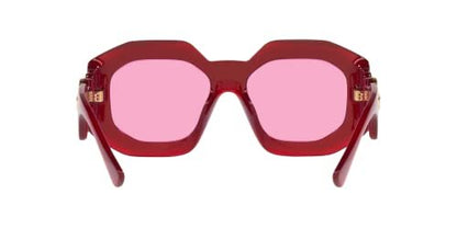 Versace 0VE4424U 388/5 56mm Transparent Red Frame, Pink Lenses Women Sunglasses